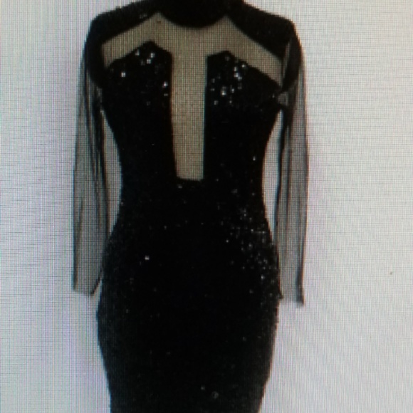 DRESS, SEQUIN, MINI DRESS - Picture 3 of 5